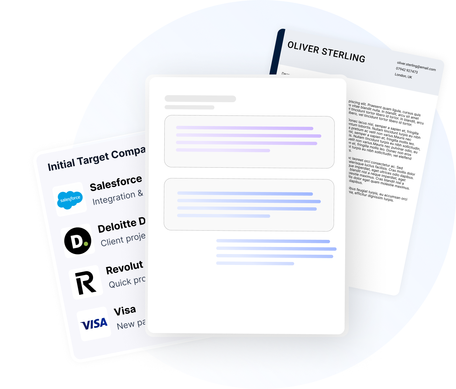 Personalizado para cada oferta de trabajo