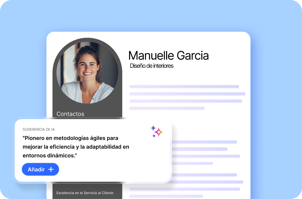 Escribe tu CV desde cero o recibe un poco de ayuda de la IA